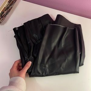 H&M straight leg faux leather pants